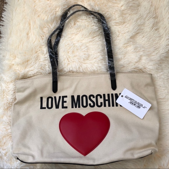 moschino canvas bag